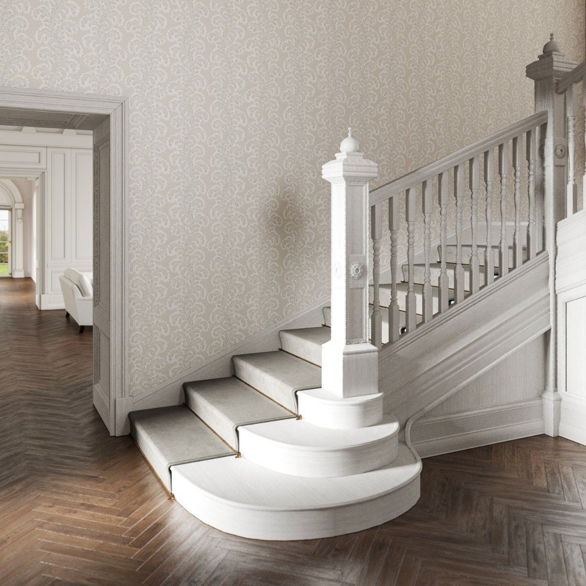 Summerby Wallpaper - Natural - Warner House - Premier Wallcovering