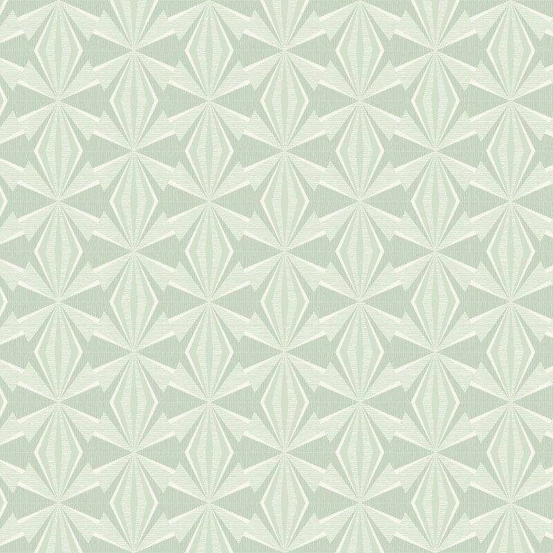 Sunray Diamond Wallpaper - Mint Green - Hoopla Walls - HWA1051W - Premier Wallcovering