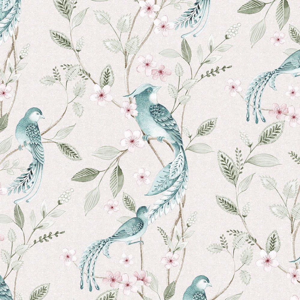 Sunrise Serenade Wallpaper - Tan and Sage - LAN100395 - Lucie Annabel - Premier Wallcovering