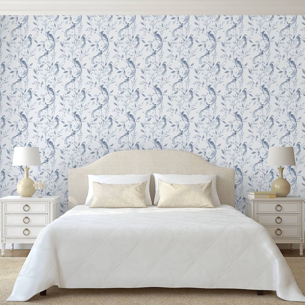 Sunrise Serenade Wallpaper - Shades of Blue - LAN100394 - Lucie Annabel - Premier Wallcovering