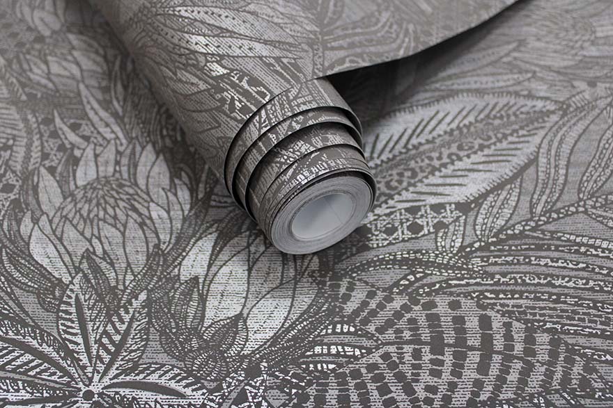 Susara Wallpaper - Charcoal - Holden Décor - 65822 - Premier Wallcovering