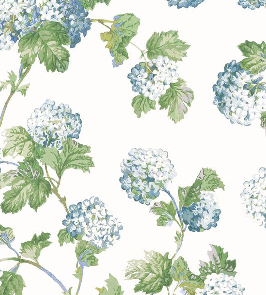 Sussex Hydrangea Wallpaper - Blue and Green - AT57846 - Anna French - Premier Wallcovering