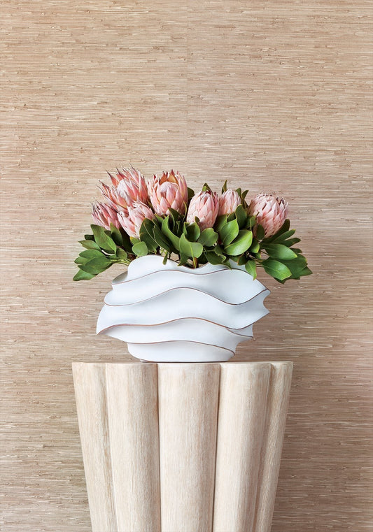 Sutton Wallpaper - White - Thibaut - T24055 - Premier Wallcovering