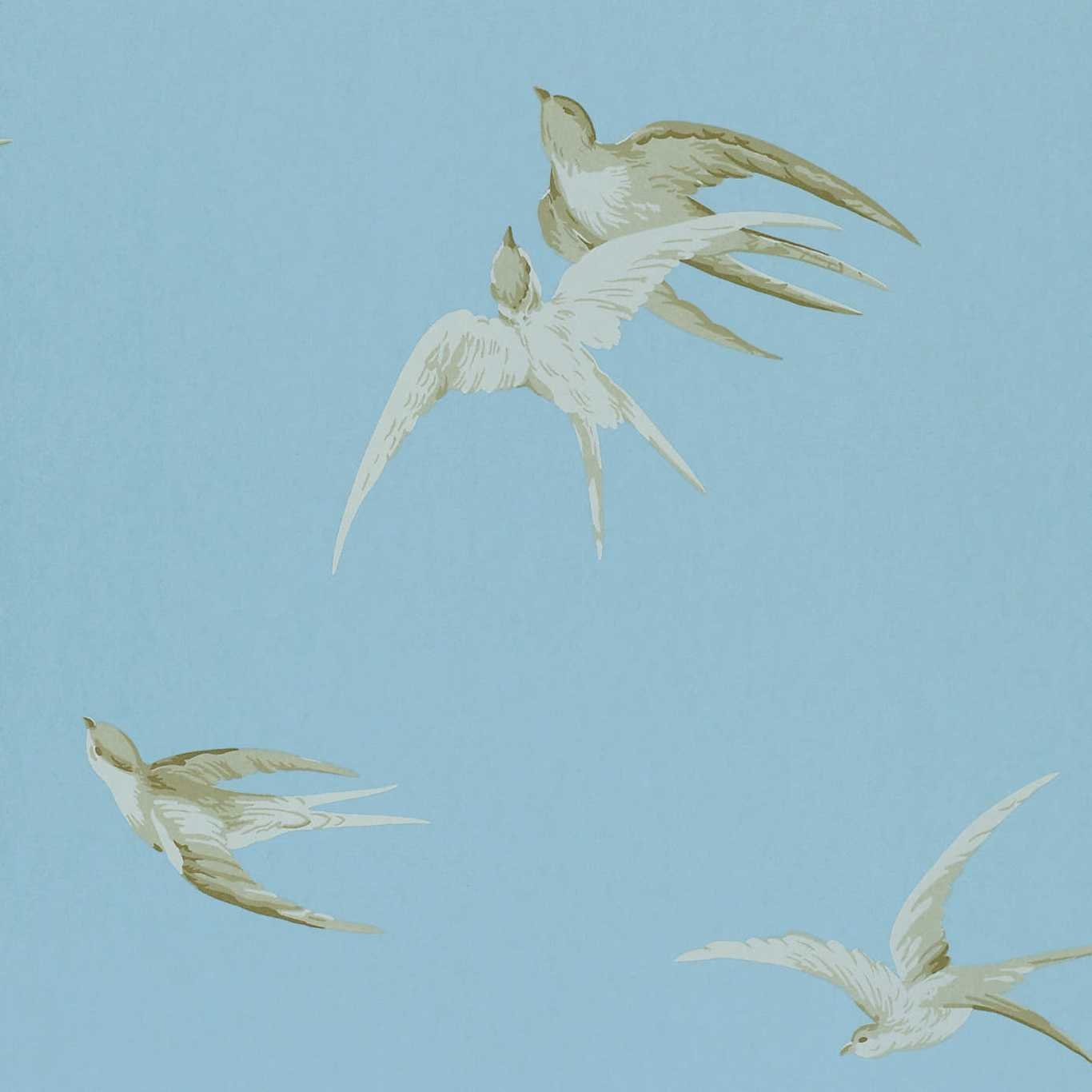 Swallows Wallpaper - Wedgwood - DVIWSW103 - Sanderson - Premier Wallcovering