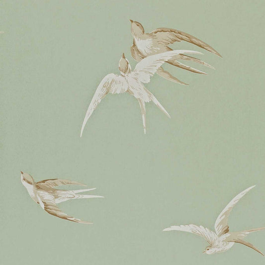 Swallows Wallpaper - Pebble - DVIWSW102 - Sanderson - Premier Wallcovering