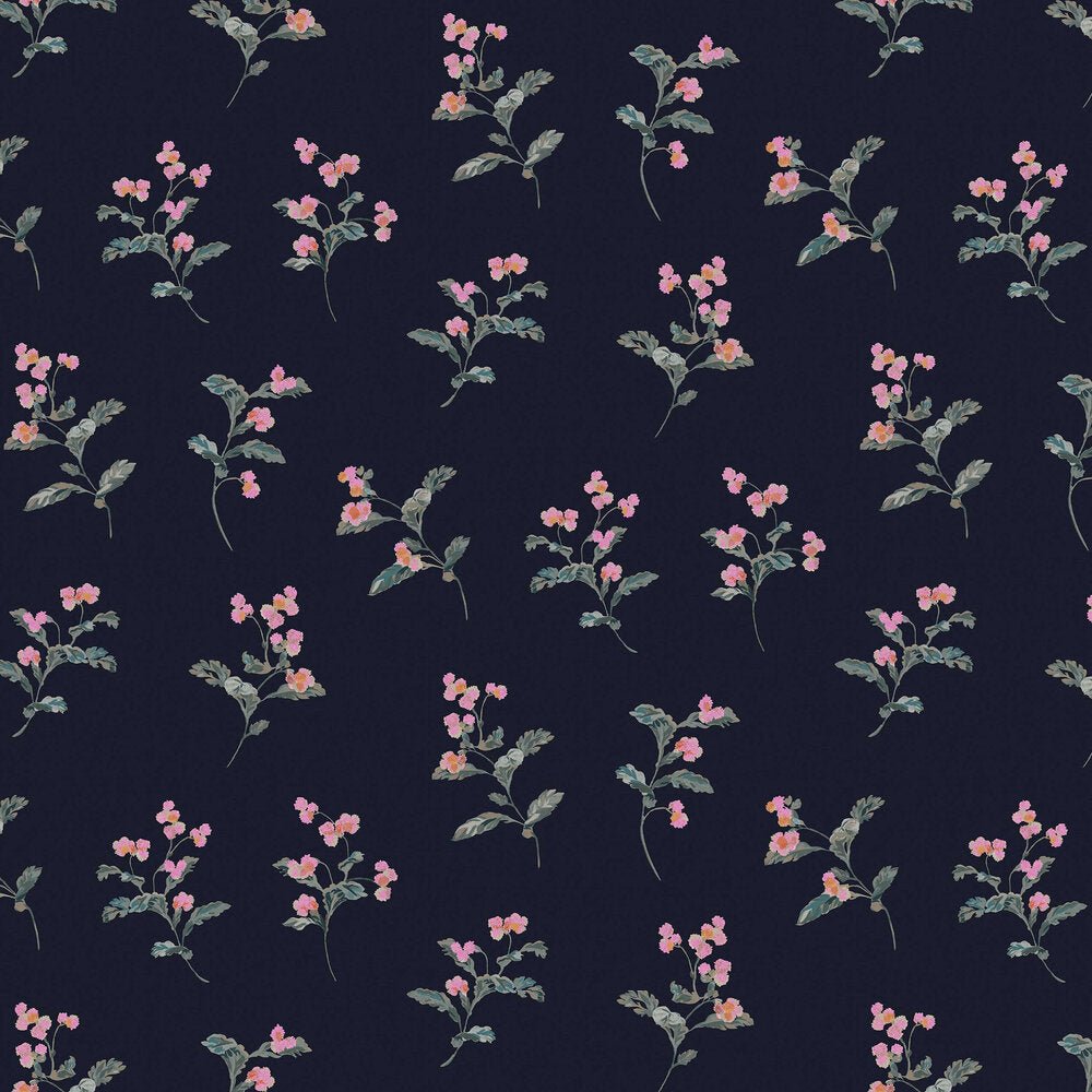 Swanton Floral Wallpaper - Midnight Navy - Joules - 118564 - Premier Wallcovering
