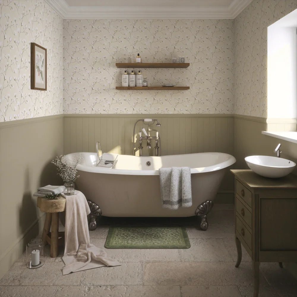 Sweet Magnolia Wallpaper - Linen Cream - LAN100049 - Lucie Annabel - Premier Wallcovering
