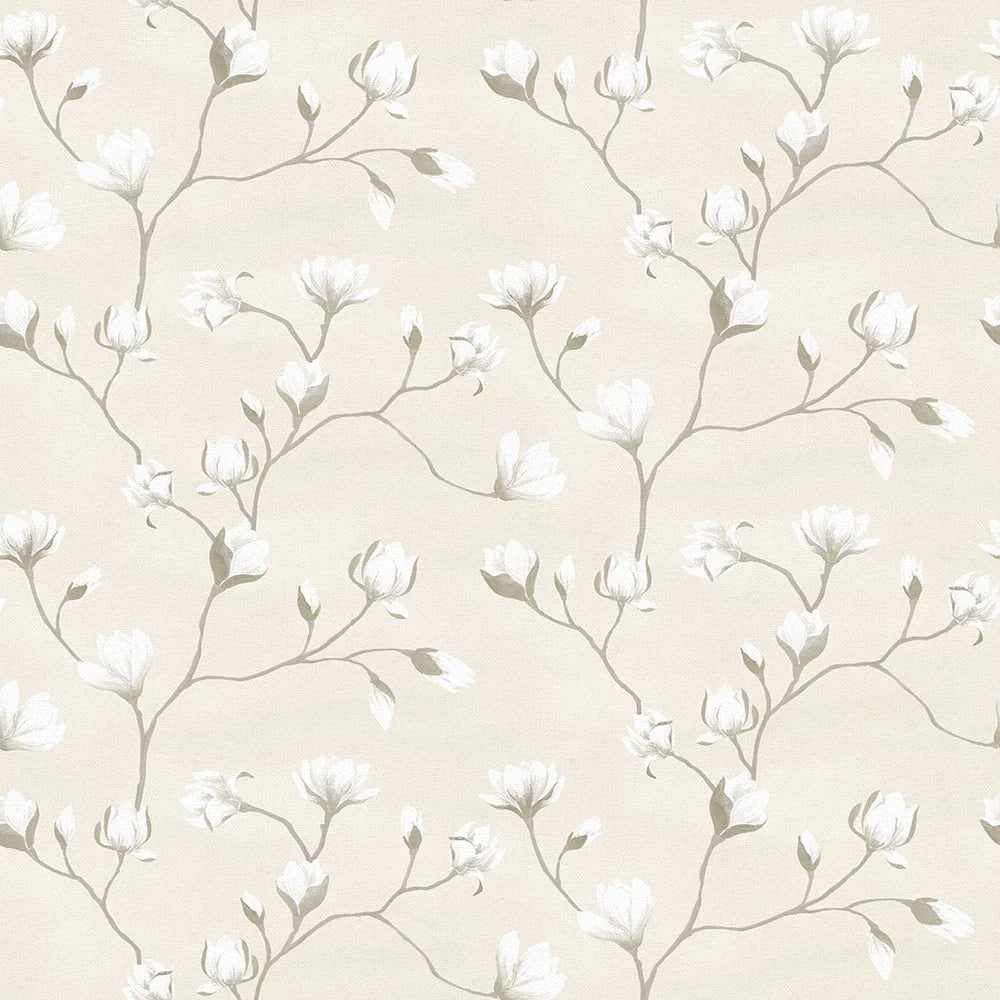 Sweet Magnolia Wallpaper - Linen Cream - LAN100049 - Lucie Annabel - Premier Wallcovering