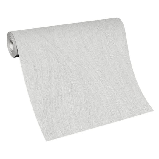 Swing Wave Metallic Wallpaper - White - Erismann - 10317 - 01 - Premier Wallcovering
