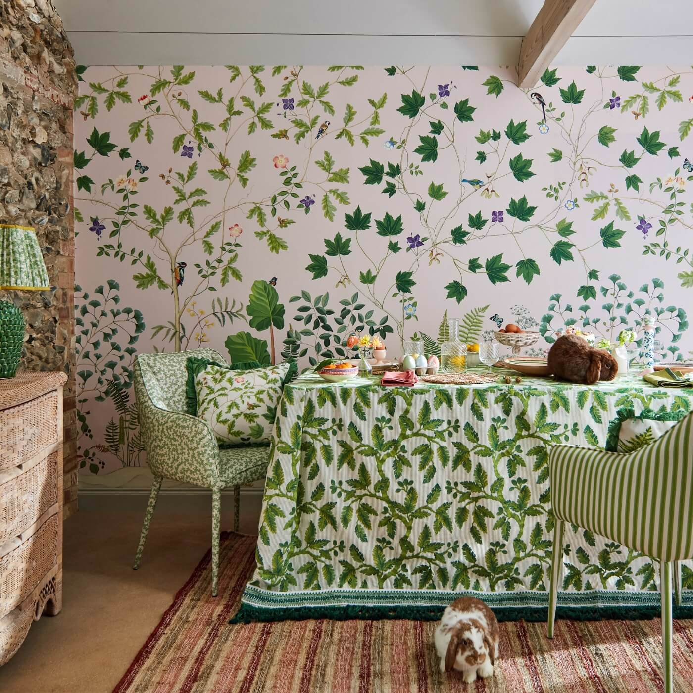 Sycamore and Oak Wallpaper - Wild Rose - DABW217213 - Sanderson - Premier Wallcovering