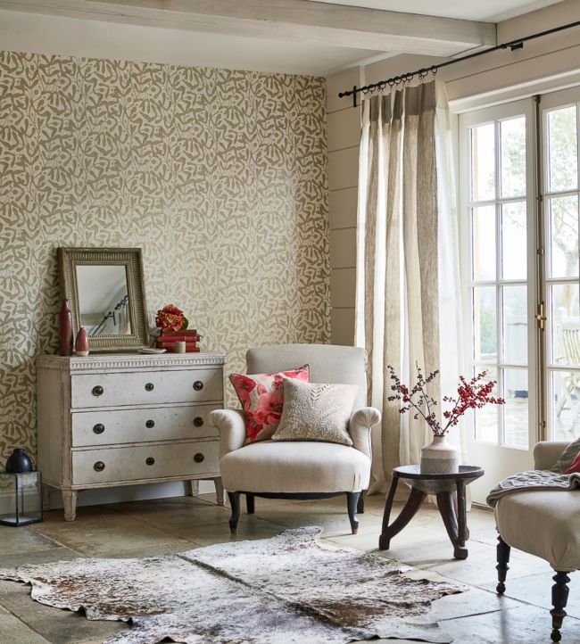 Sycamore Trail Wallpaper - Gold - DEBB216501 - Sanderson - Premier Wallcovering
