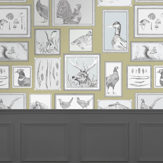 Sylva Wallpaper - Mustard - Voyage Maison - SYLVA/WPO/MUS - Premier Wallcovering