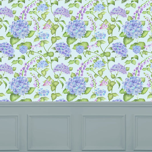 Sylvana Wallpaper - Duck Egg Blue - Voyage Maison - SYLVANA/WPO/DEB - Premier Wallcovering
