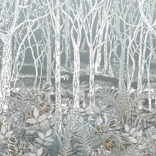 Sylvania Wallpaper - Silver - Osborne & Little - W7457-02 - Premier Wallcovering