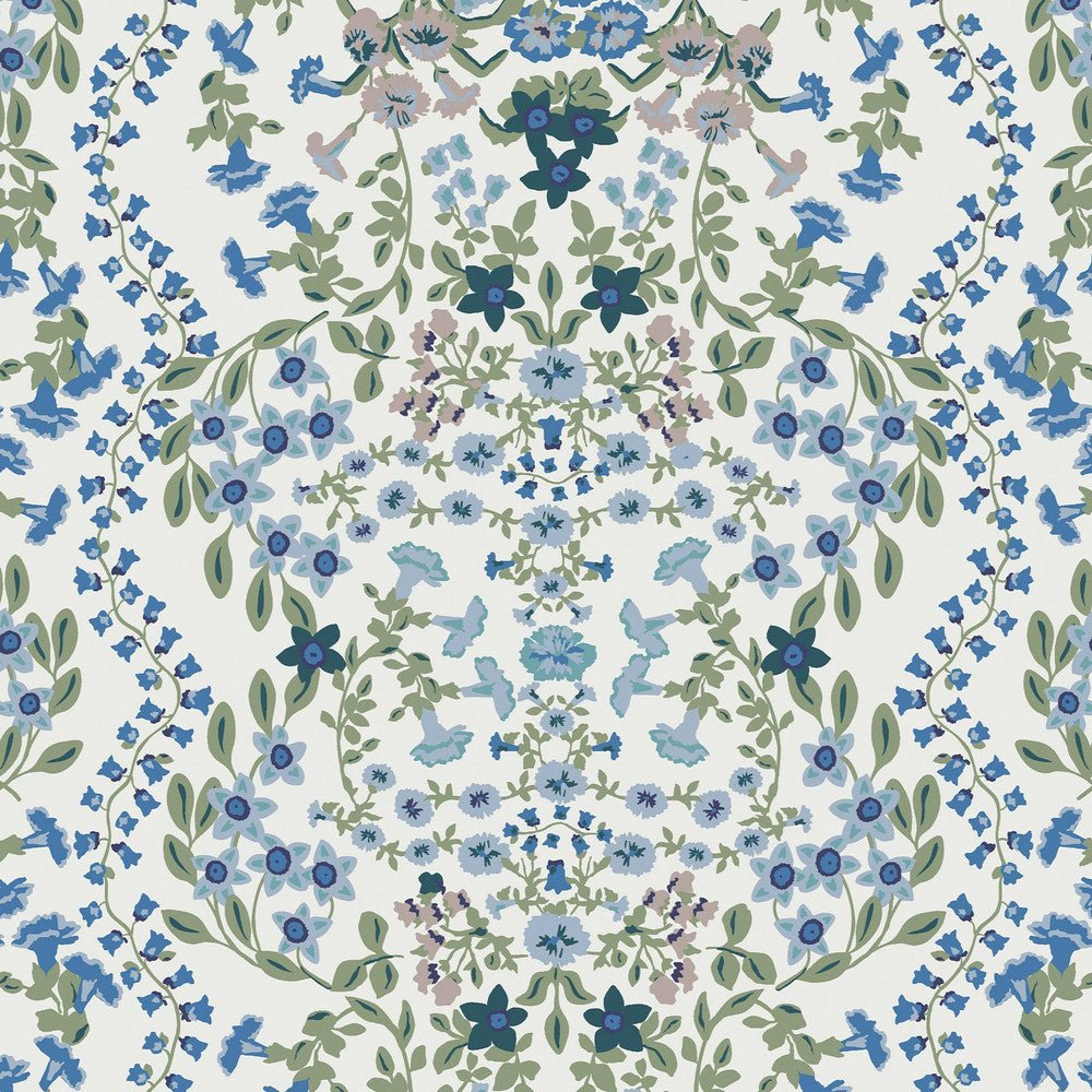 Symmetrical Trellis Ditsy Wallpaper - Cream - Joules - 120883 - Premier Wallcovering
