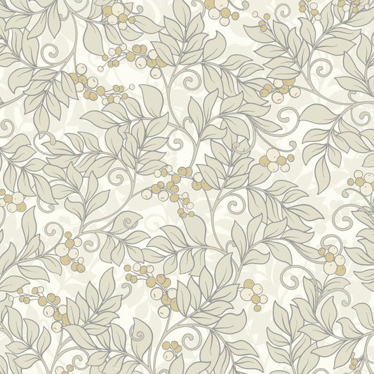 Symphorine Arts and Crafts Wallpaper - Beige Lin - Casadeco - 86371108 - Premier Wallcovering