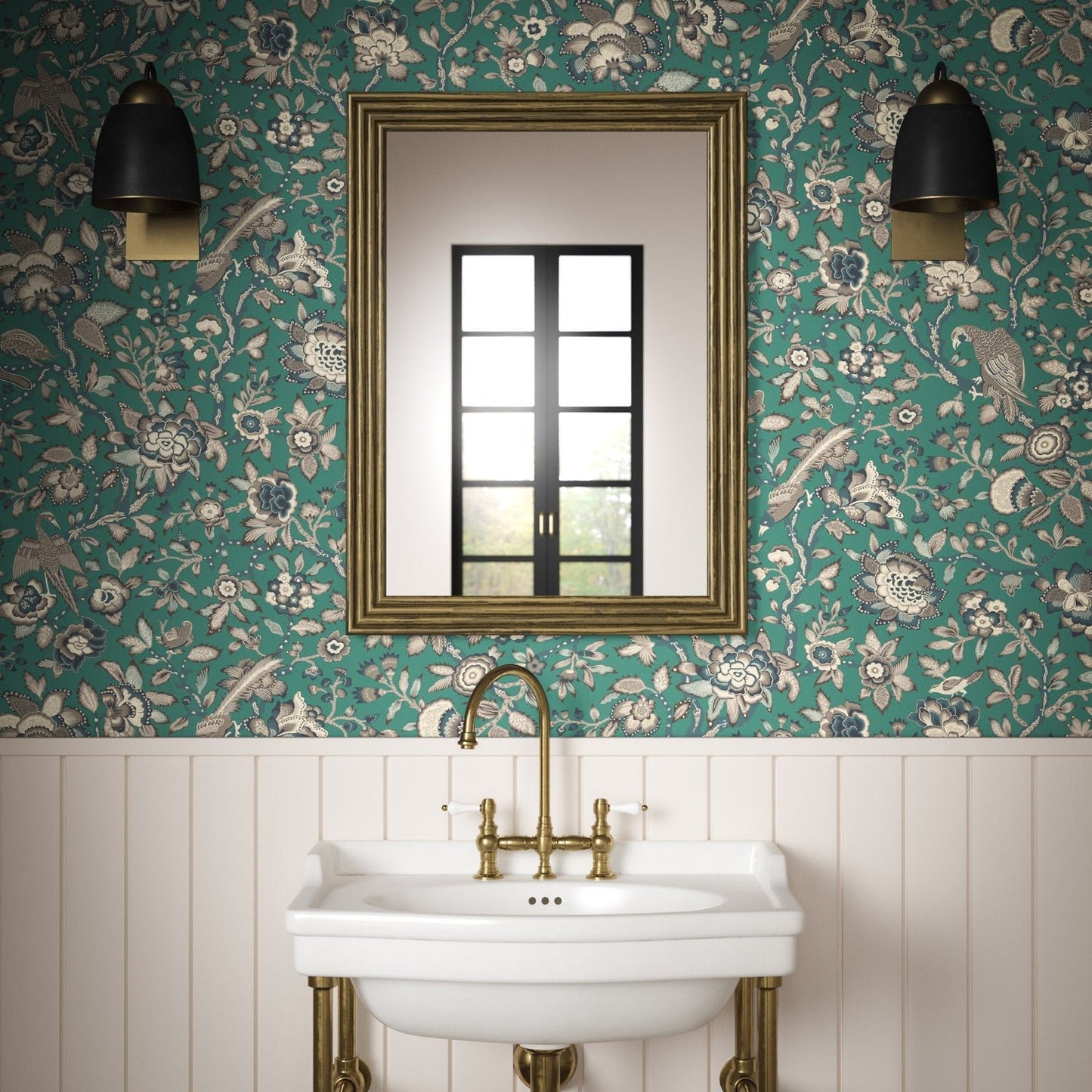 Tabley Wallpaper - Jade - Warner House - Premier Wallcovering