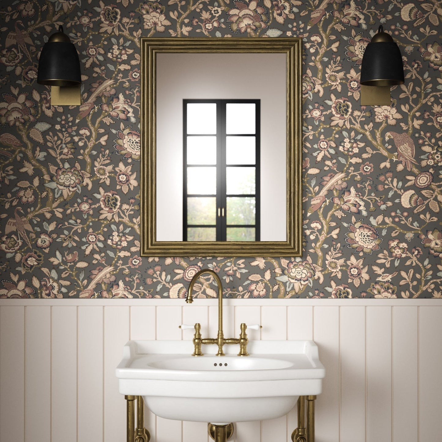 Tabley Wallpaper - Natural - Warner House - Premier Wallcovering