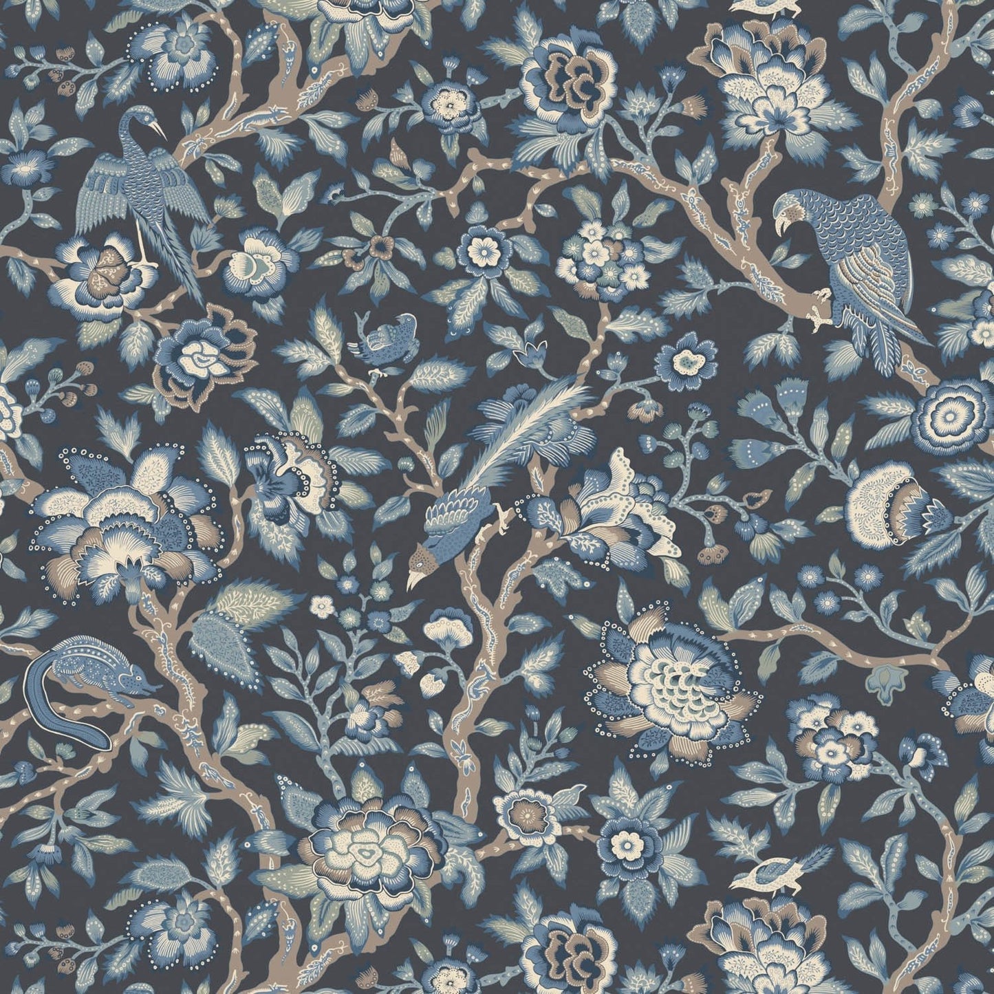 Tabley Wallpaper - Midnight - Warner House - Premier Wallcovering