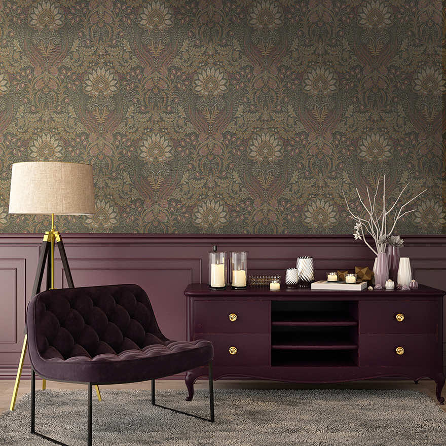 Tahari Bead Wallpaper - Burnt Orange - Holden Décor - 99410 - Premier Wallcovering