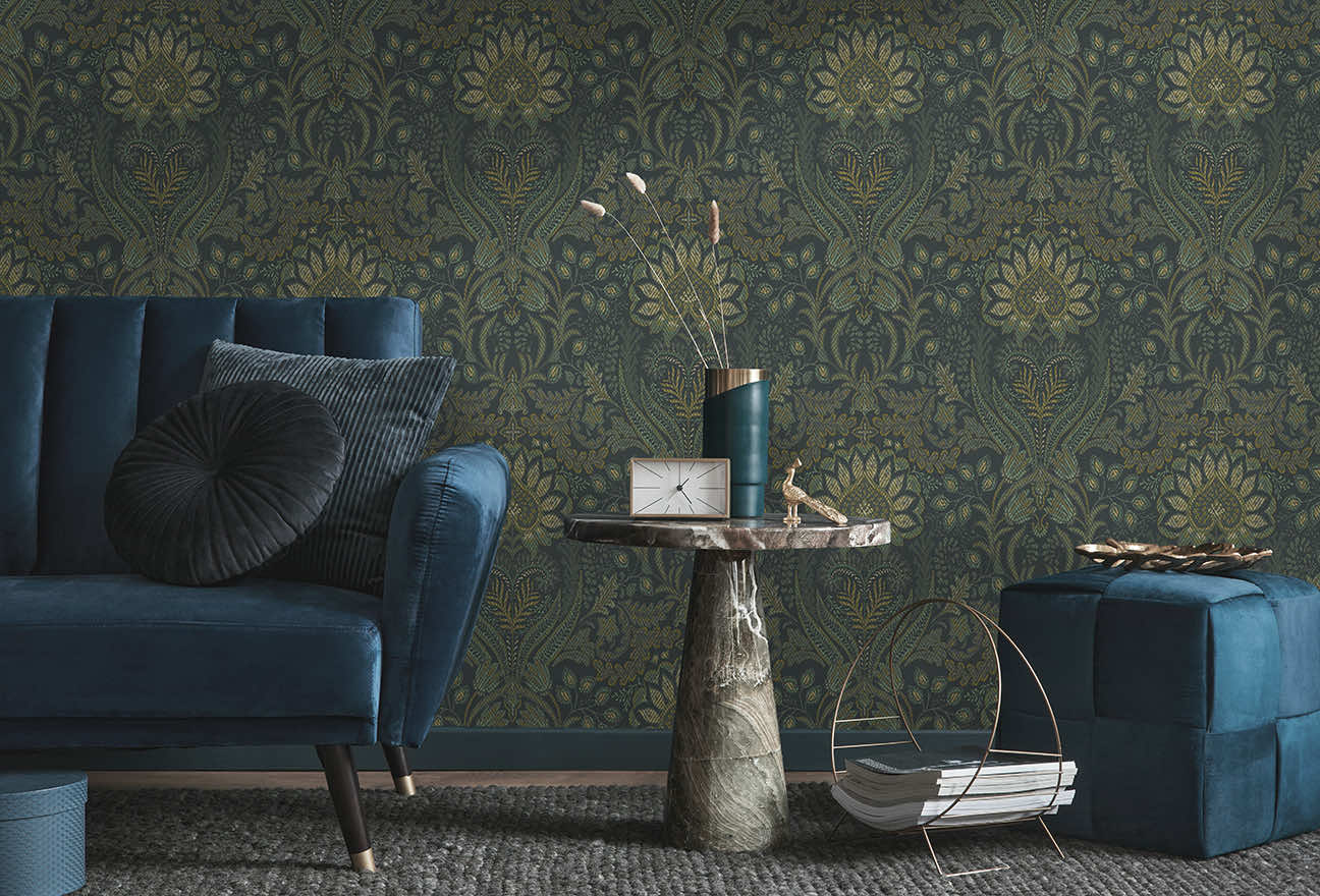 Tahari Bead Wallpaper - Blue - Holden Décor - 99411 - Premier Wallcovering