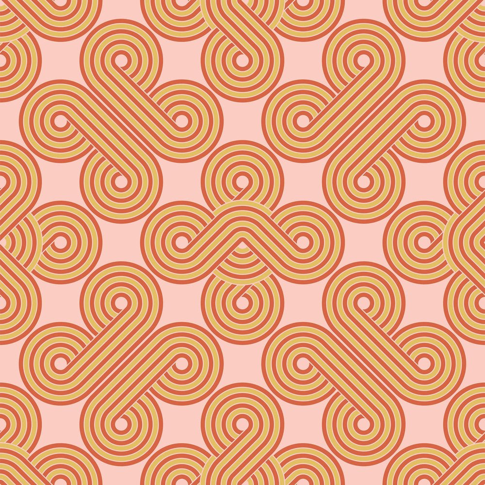 Take The Biscuit Wallpaper - Mustard & Red on Pink Lemonade - Lust Home - LH900514 - Premier Wallcovering