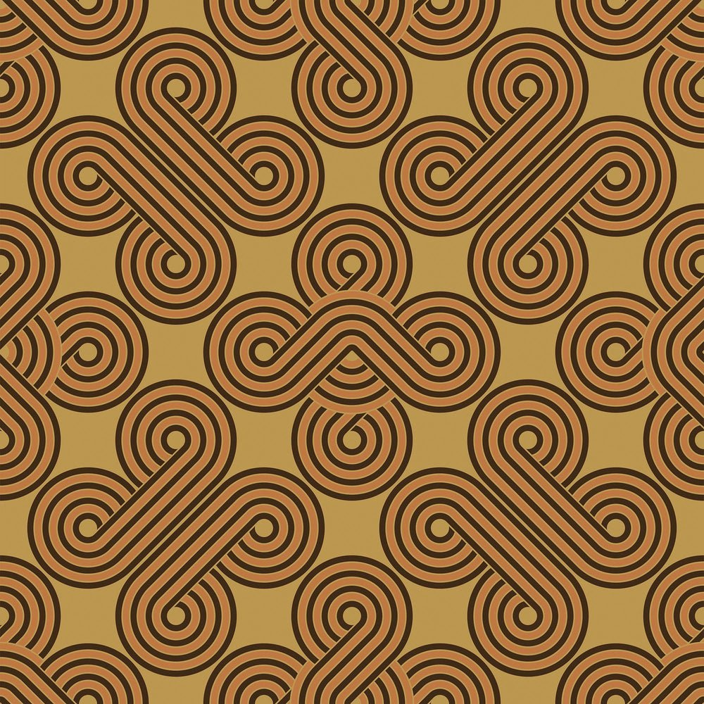 Take The Biscuit Wallpaper - Earthy Orange & Chocolate on Harvest Gold - Lust Home - LH900515 - Premier Wallcovering