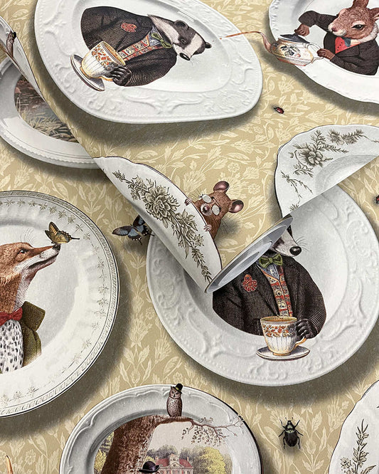 Tales of the Manor Wallpaper - Ochre - Holden Décor - 91960 - Premier Wallcovering