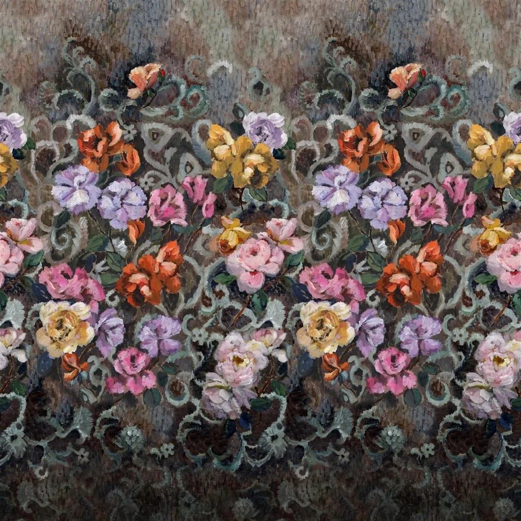 Tapestry Flower Wallpaper - Damson - PDG1153/02 - Designers Guild - Premier Wallcovering