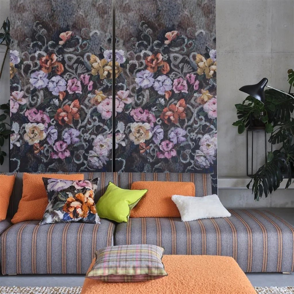 Tapestry Flower Wallpaper - Damson - PDG1153/02 - Designers Guild - Premier Wallcovering