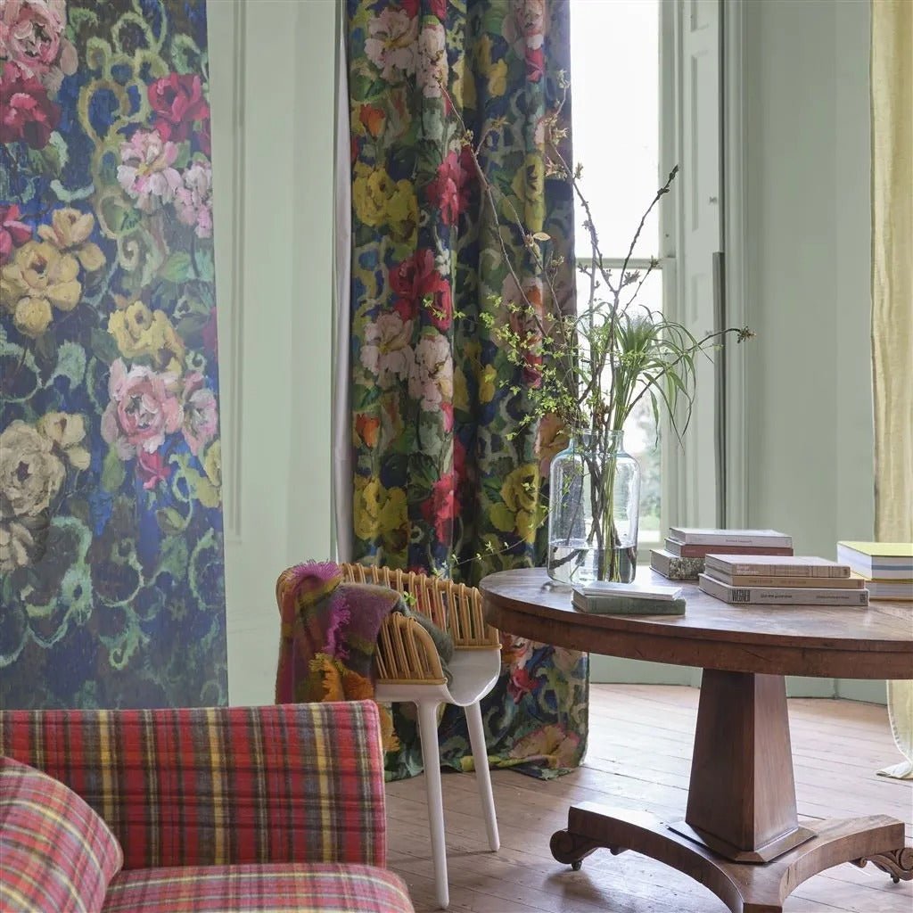 Tapestry Flower Wallpaper - Vintage Green - PDG1153/01 - Designers Guild - Premier Wallcovering