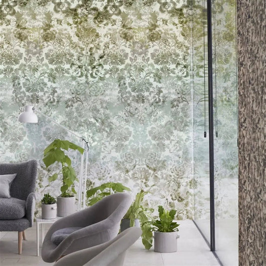 Tarbana Damask Wallpaper - Linen - Designers Guild - PDG1139/01 - Premier Wallcovering