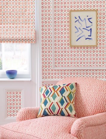 Tassi Wallpaper - Blue - J175W - 06 - Jane Churchill - Premier Wallcovering