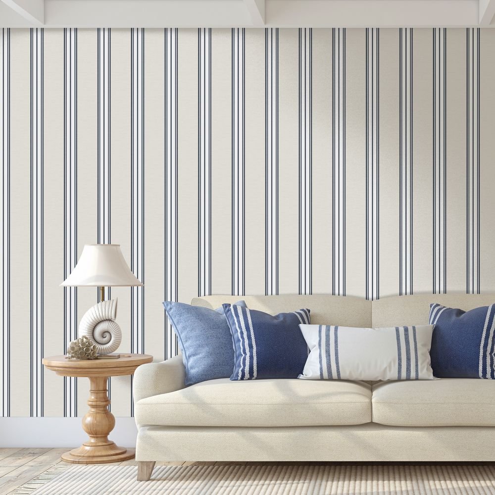Tatton Wallpaper - Denim - Timothy Wilman - TW2477 - Premier Wallcovering