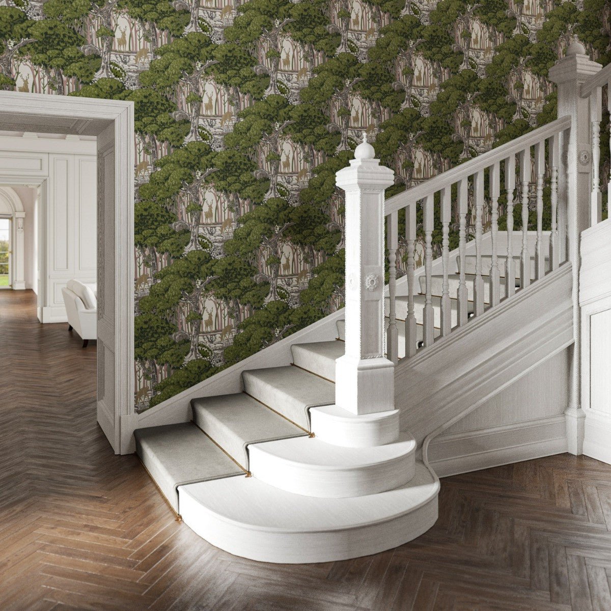 Tatton Wallpaper - Forest - Warner House - Premier Wallcovering