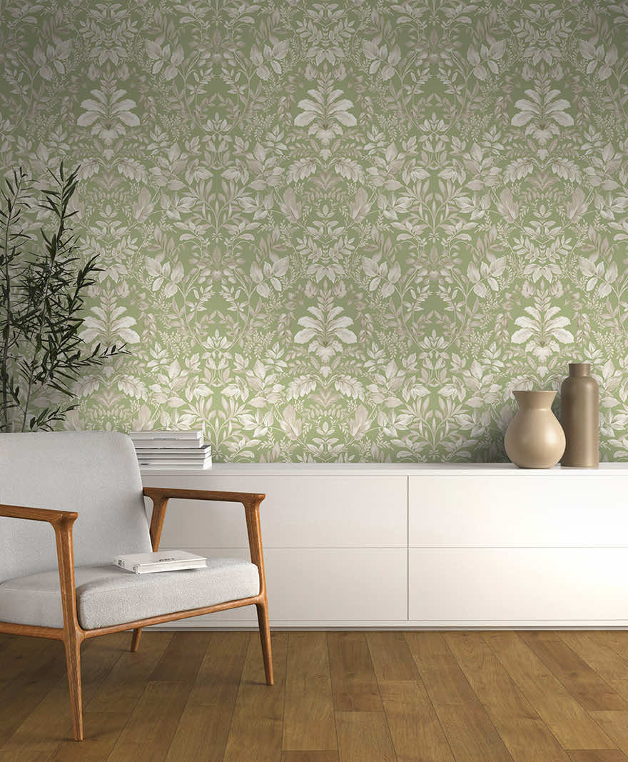 Tavira Wallpaper - Sage - Holden Décor - 91691 - Premier Wallcovering