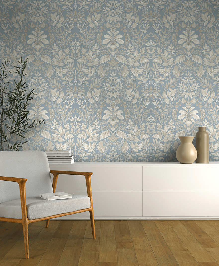 Tavira Wallpaper - Blue - Holden Décor - 91692 - Premier Wallcovering