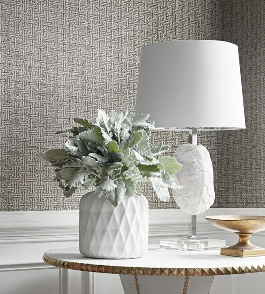 Taza Cork Wallpaper - Charcoal - Thibaut - T83000 - Premier Wallcovering