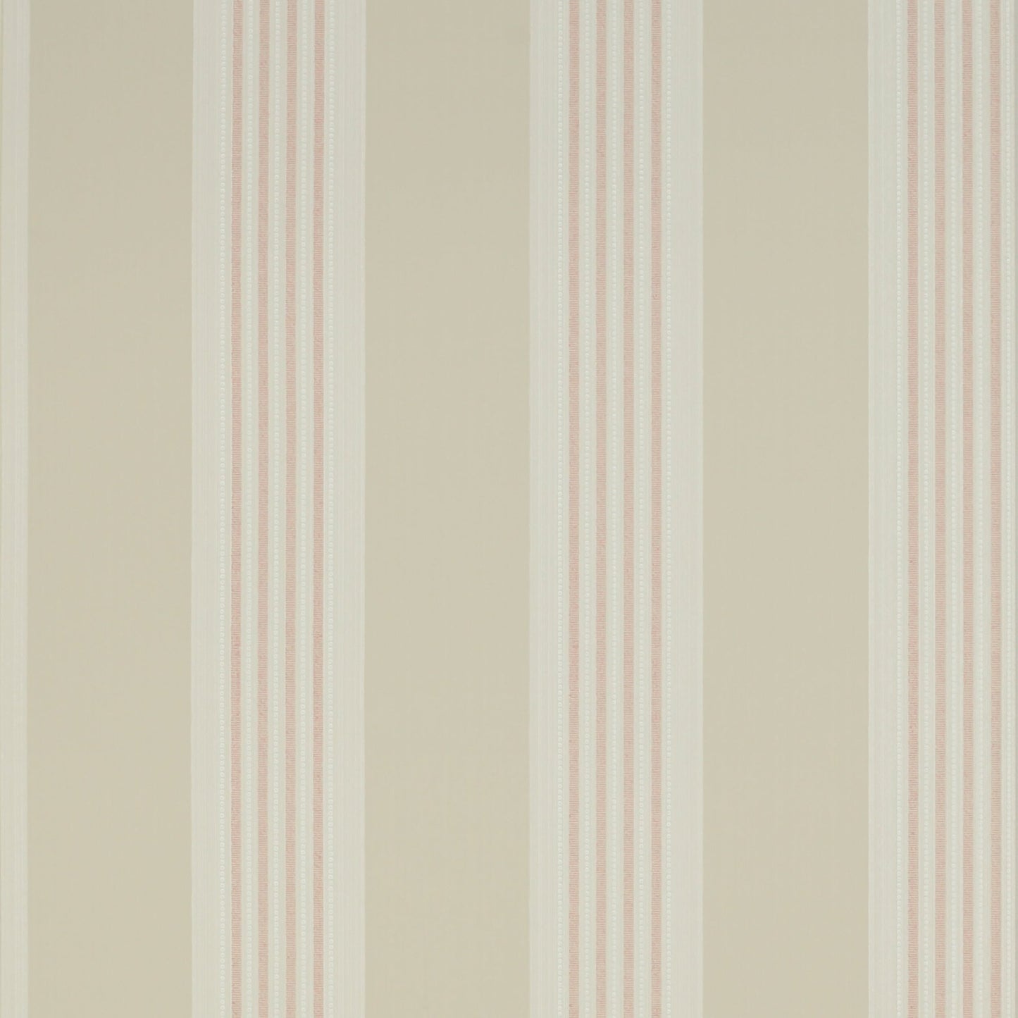 Tealby Stripe Wallpaper - Cream/Pink - Colefax & Fowler - 07991/08 - Premier Wallcovering