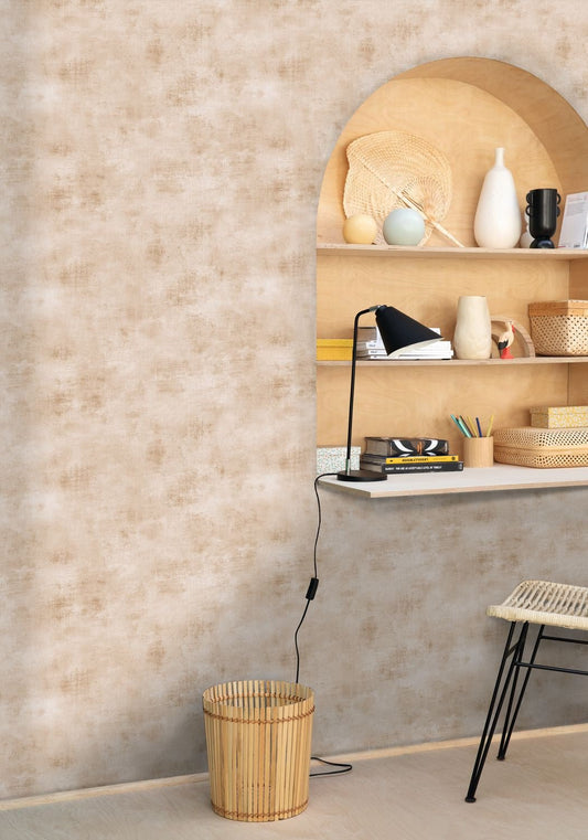 Telas 2 Uni Metalises Wallpaper - Blanc Or - Caselio - 102070120 - Premier Wallcovering