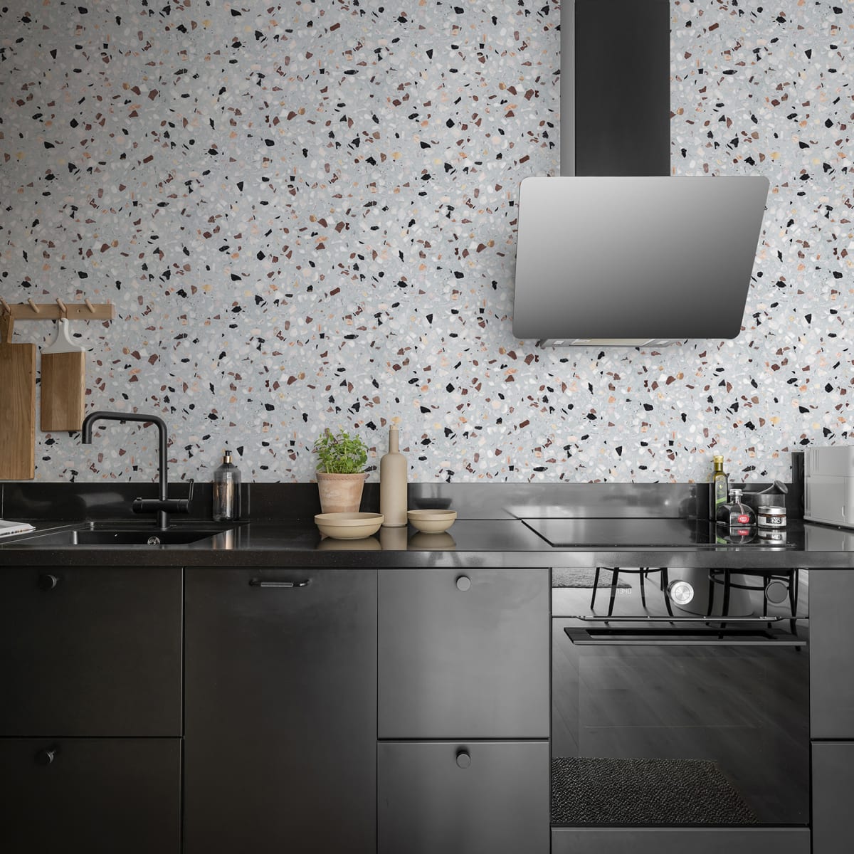 Terrazzo Wallpaper - Blue - Rebel Walls - R18570 - Premier Wallcovering