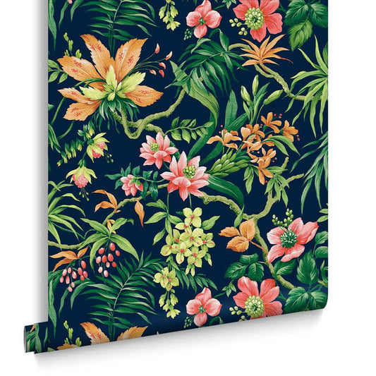 Tesronto Wallpaper - Navy - Graham & Brown - 119659 - Premier Wallcovering