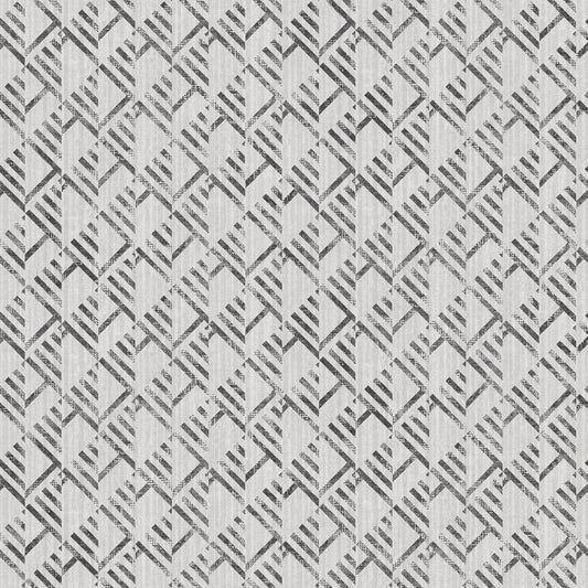 Texstyle Block Flock Wallpaper - Black / Light Grey - Galerie - G56578 - Premier Wallcovering
