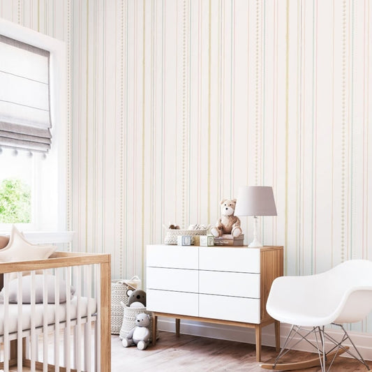 Textured Stripe Wallpaper - Dolly Mixtures - Hoopla Walls - HWA1322W - Premier Wallcovering