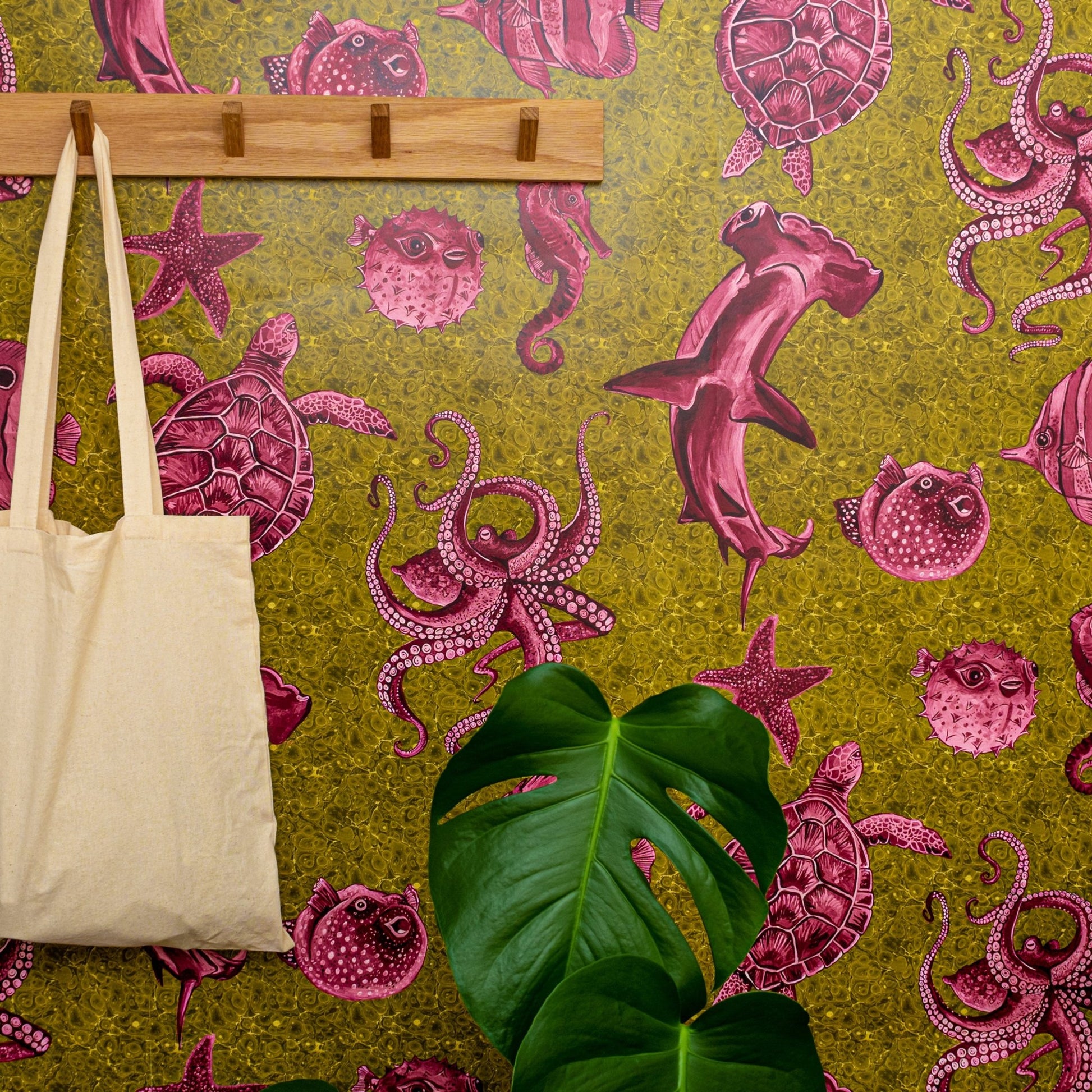 Thalassophile Wallpaper - Chartreuse - Wear The Walls - THCG894152 - Premier Wallcovering