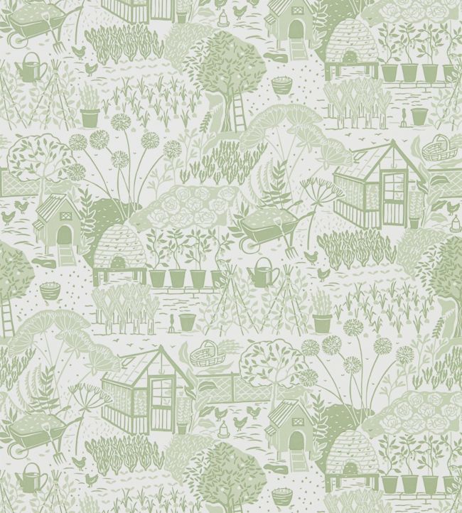 The Allotment Wallpaper - Fennel - DHPO216351 - Sanderson - Premier Wallcovering