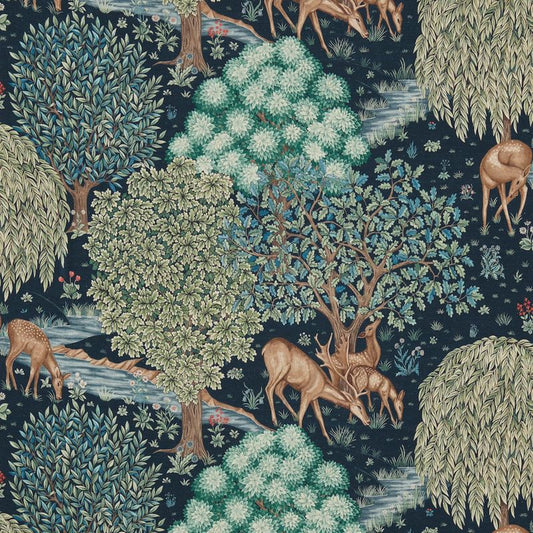 The Brook Fabric - Tapestry Linen - Morris & Co - DCMF226708 - Premier Wallcovering