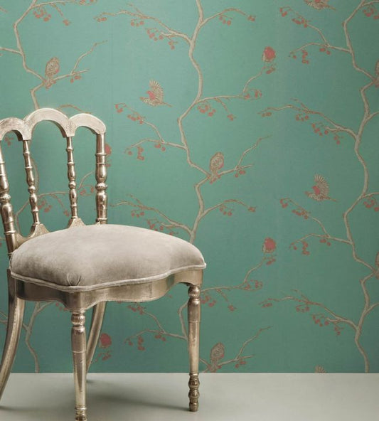 The English Robin Wallpaper - Jade - BG0300101 - Barneby Gates - Premier Wallcovering