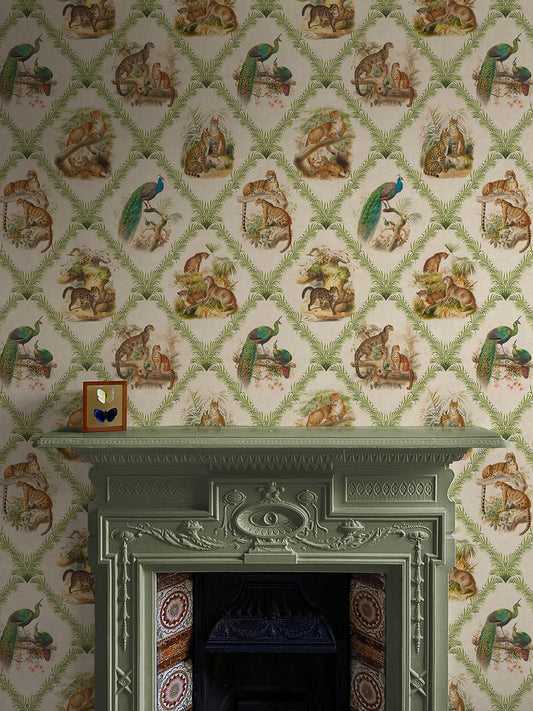 The Fierce & The Fabulous Wallpaper - Archive Green - Divine Savages - DVS128-FFAB-GRE-WR - Premier Wallcovering
