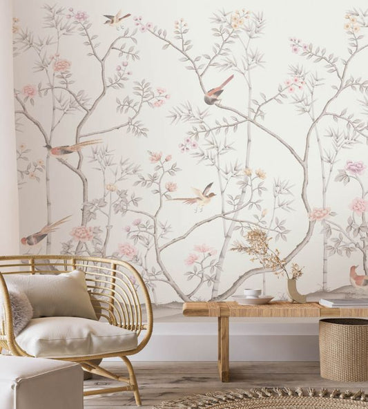 The Garden of Dreams Wallpaper - Mural - Magnolia - Woodchip & Magnolia - WM - 398 - 03RM - Premier Wallcovering